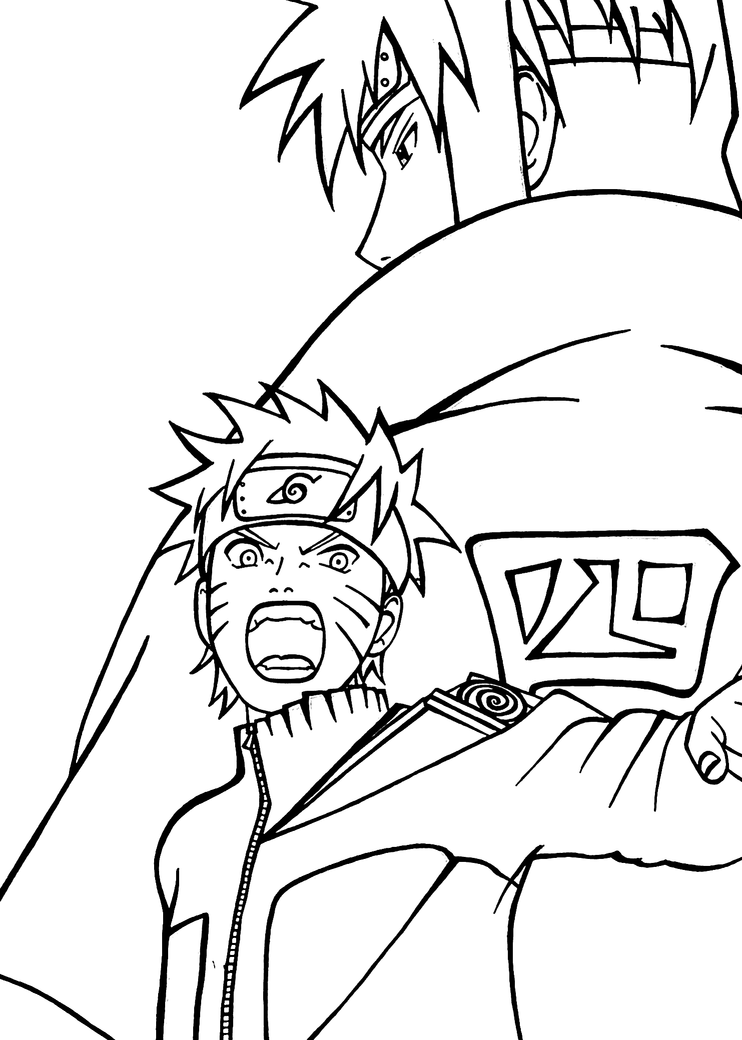 Cenário Naruto Kurama Colorir - Desenhos Para Pintar e Colorir