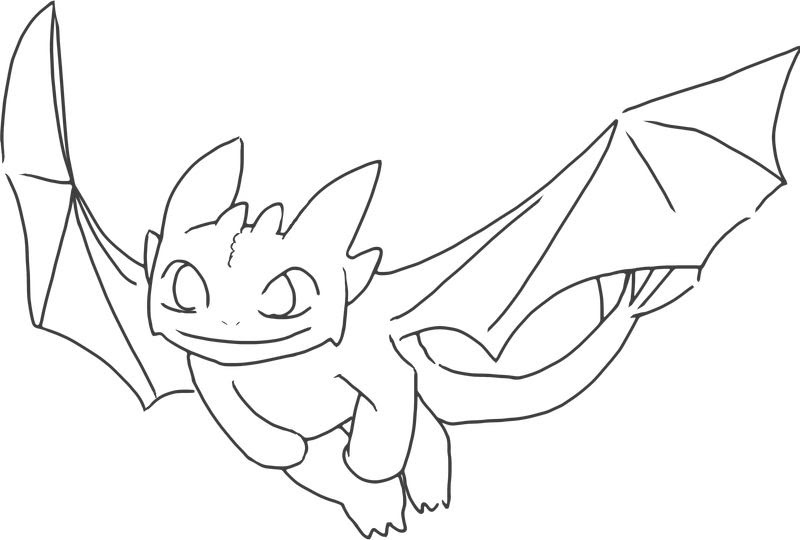 Night Fury Toothless Coloring Pages - Silho