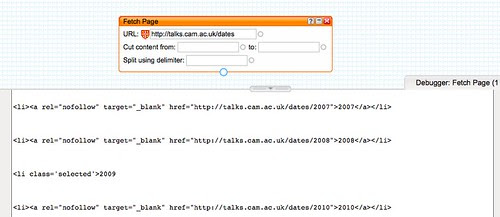 Pipe screen scraper - view html