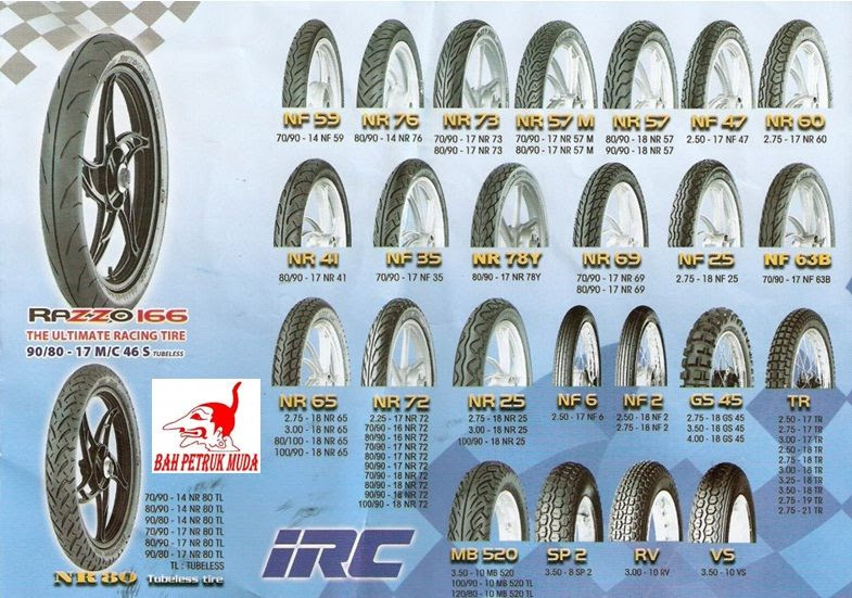 harga ban irc 100 70 ring 17 tubeless