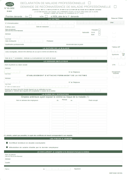 Formulaires disponibles Cerfa 11138*04