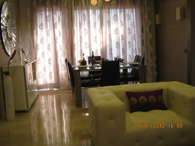Living cum Dining - Show flat of Pittie Kourtyard, 2 BHK & 2 BHK Flats at Kharadi Pune 411014