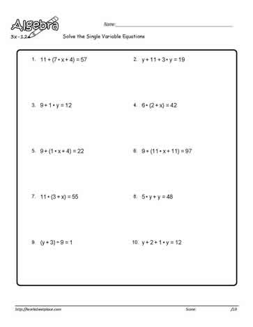 Worksheet Works Solving Multi Step Equations Variables On Both Sides ...