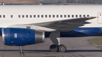 Boeing 757 wing view (inflight trim)