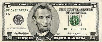 Nota americana de cinco dólares