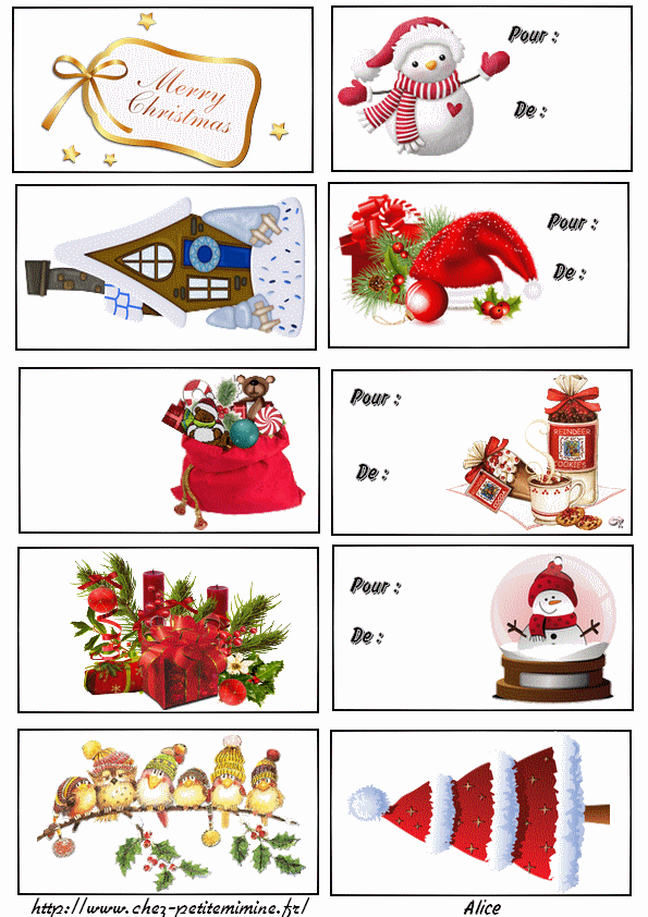 Etiquette Prenom Cadeau De Noel A Imprimer Noel 2017