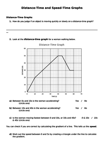 Distance Vs Time Graph Worksheet Answer Key - 28 Describing Motion