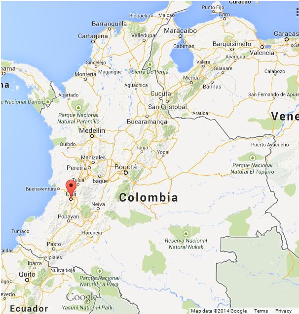 Cali Colombia On World Map
