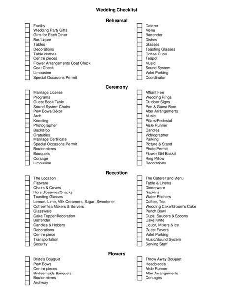 2019 Wedding Checklist Template Fillable, Printable PDF 2019 Wedding Checklist Template Fillable, Printable PDF