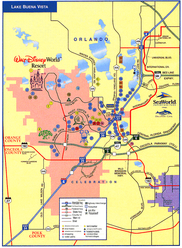 Map Of Lake Buena Vista Florida Draw A Topographic Map