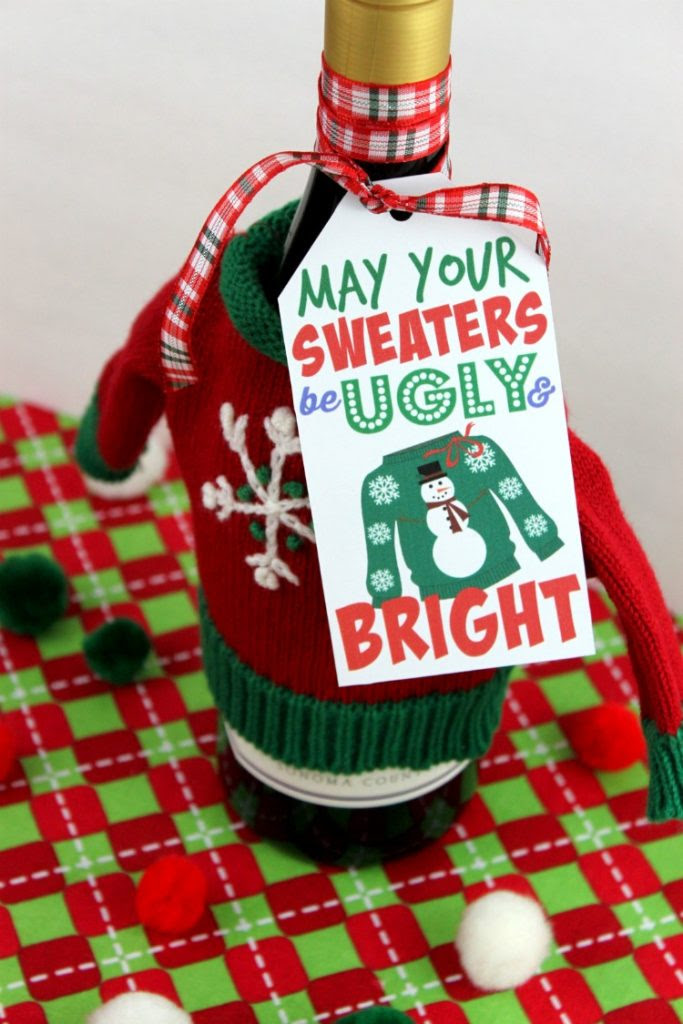 Free Ugly Sweater Gift Tag Printable OHMY-CREATIVE.COM 2