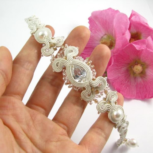 Ślubna bransoleta soutache Ślubna bransoleta soutache