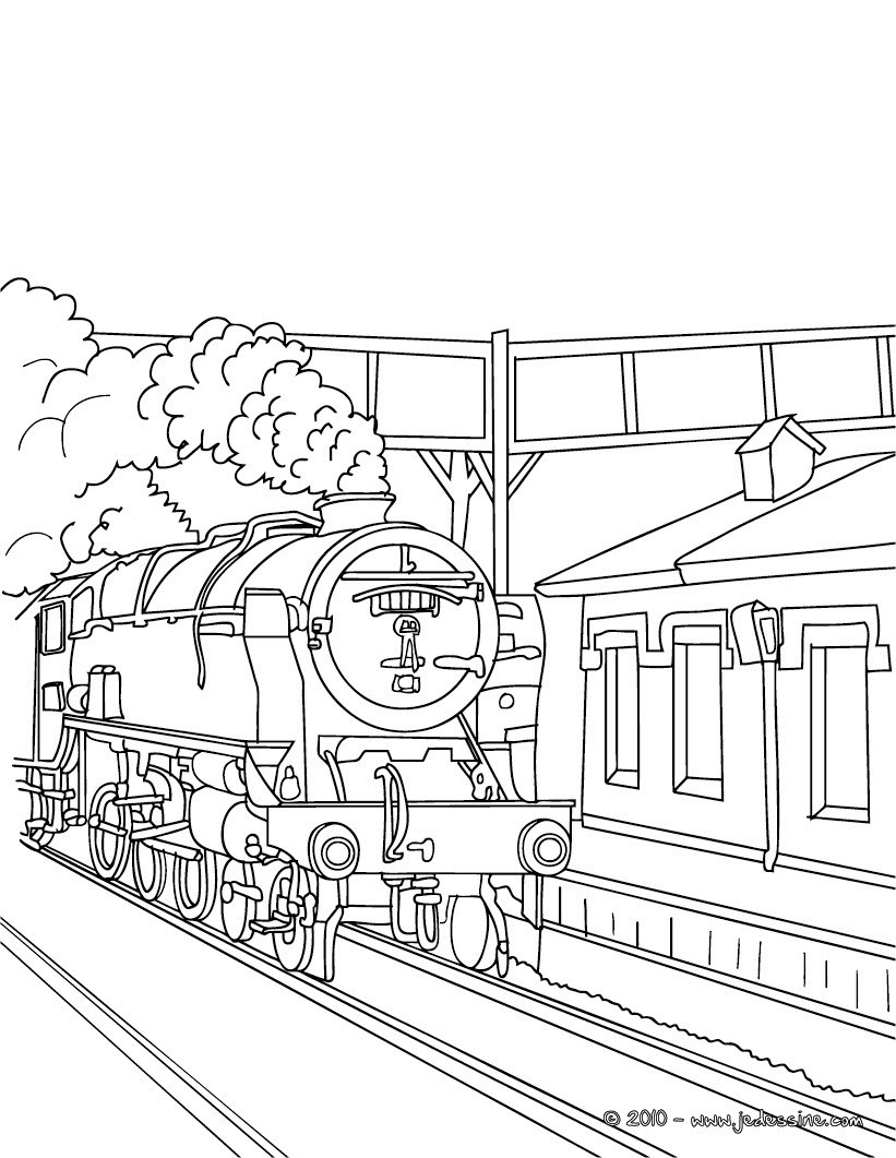Nouveau Coloriage De Train A Imprimer  Des Milliers de Coloriage