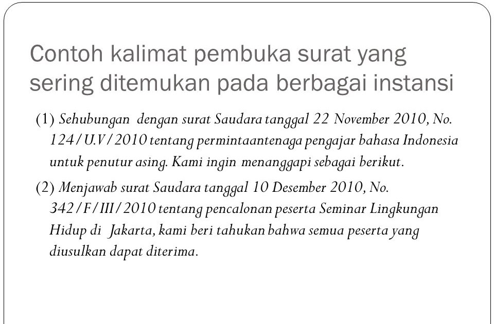 Contoh Kalimat Pembuka Dan Penutup Presentasi Rindu Sekolah