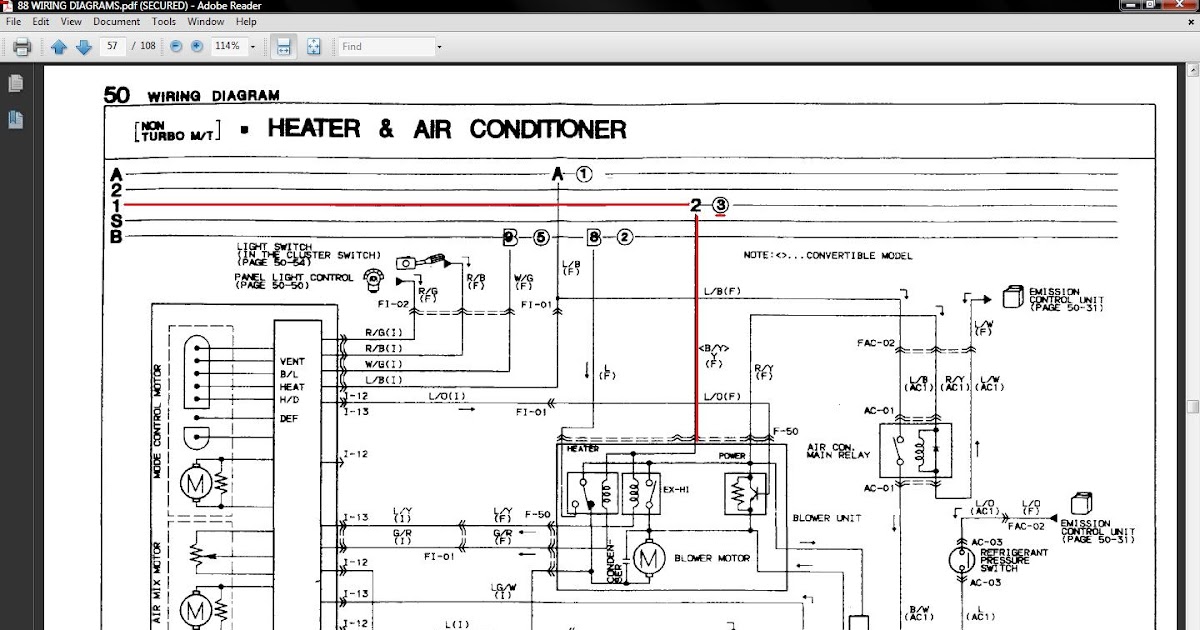 1993 Mazda Rx7 Wiring Schematic - Wiring Diagram Schema