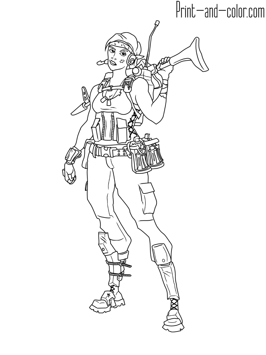 Fortnite Renegade Raider Coloring Pages - Krissys Quilting