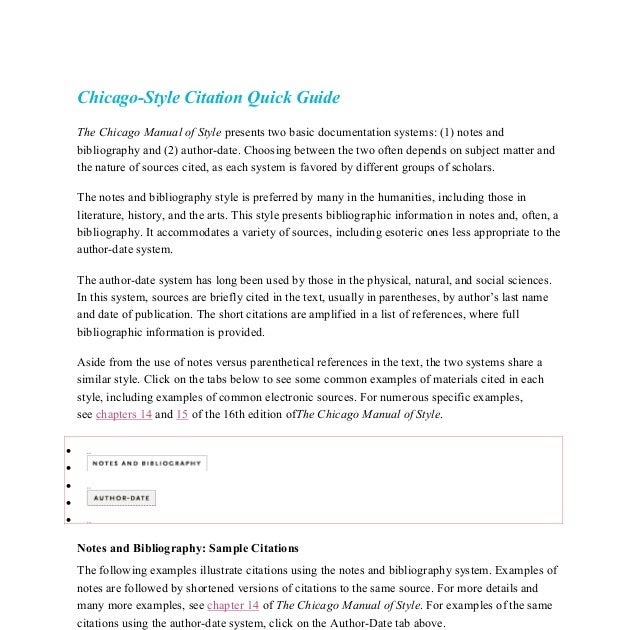 Sample Chicago Style Paper 17th Edition Sample Site w