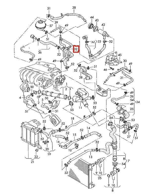 Wiring Diagram: 7 2001 Vw Jetta Coolant System Diagram