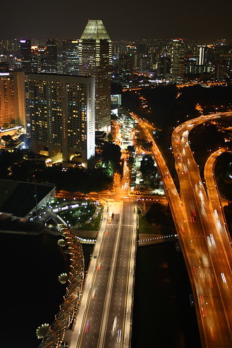 Marina Bay Sands - Night scene from Sky Park