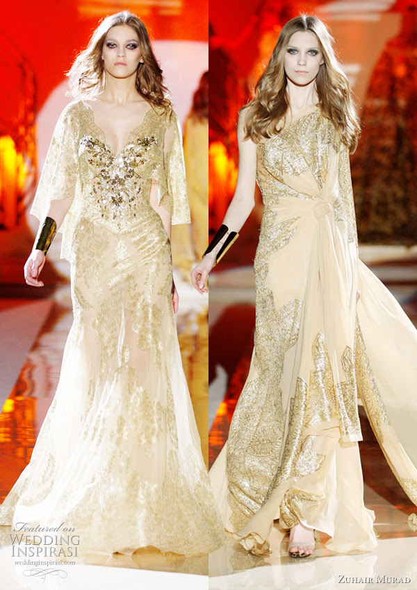 gold wedding dresses zuhair murad spring 2011 couture collection gold wedding dresses zuhair murad spring 2011 couture collection