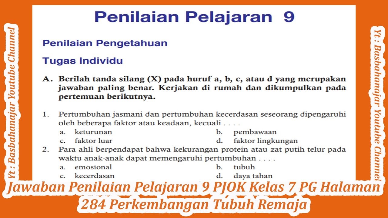 Kunci Jawaban Tugas Individu Bahasa Indonesia Kelas 8 Halaman 12