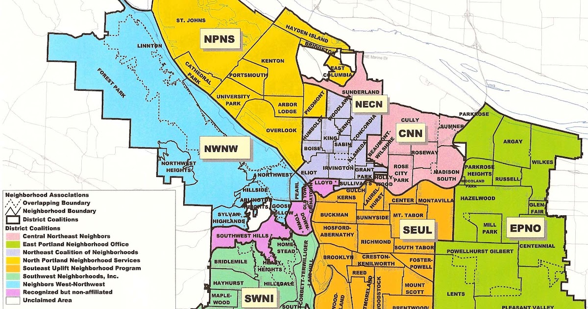 Neighborhood Portland Zip Code Map Zone Map