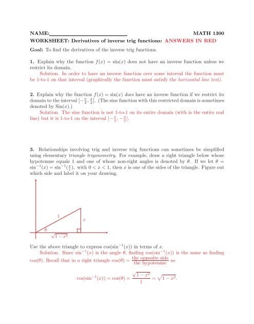 Derivative Worksheet With Answers Pdf - Cbse Class 11 Limits And