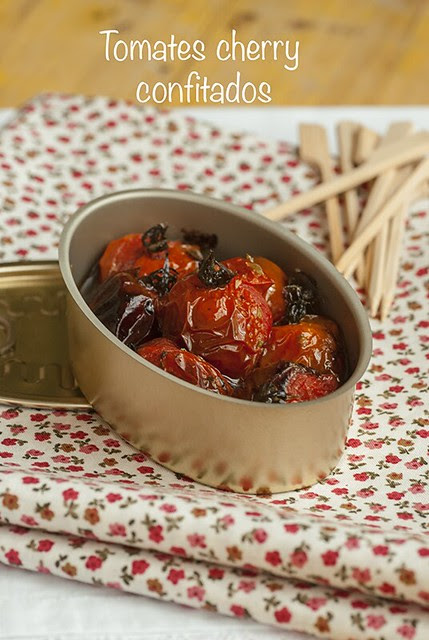Tomates cherry confitados