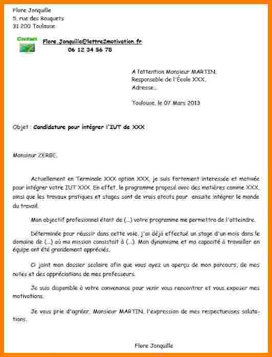 Lettre De Motivation Parcoursup Licence Informatique / lettre de