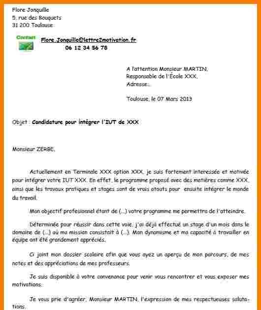 Lettre De Motivation Parcoursup Licence Informatique / exemple lettre