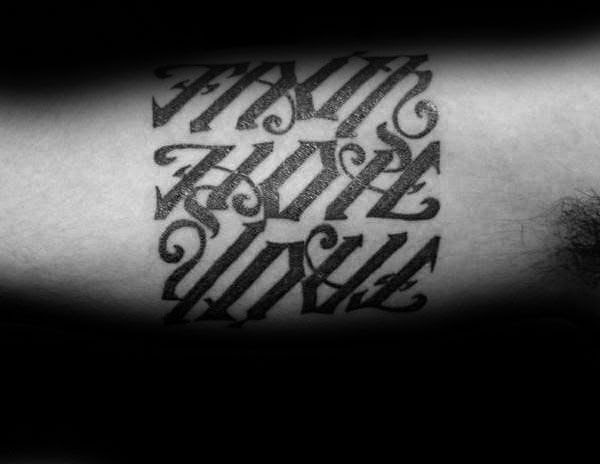 Meaningful 4 Letter Words Tattoo - Meaning Mania