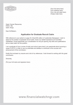 Cover Letter Sample For Job Application In Nigeria 100 Cover Letter Samples