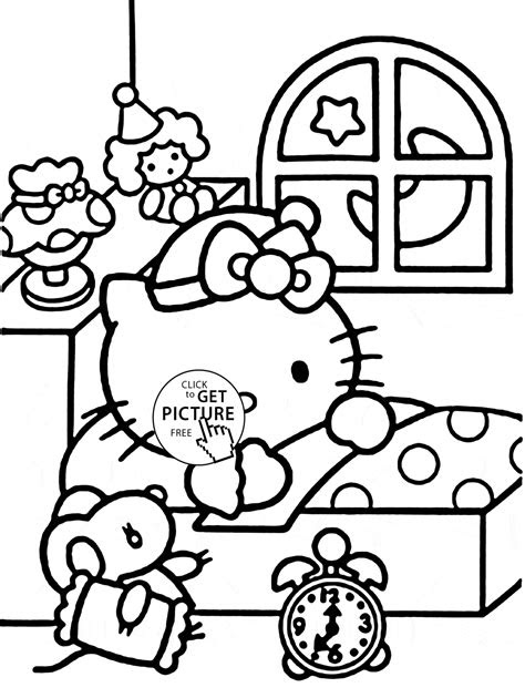 Hello Kitty Get Well Soon Coloring Pages - Learn to Color