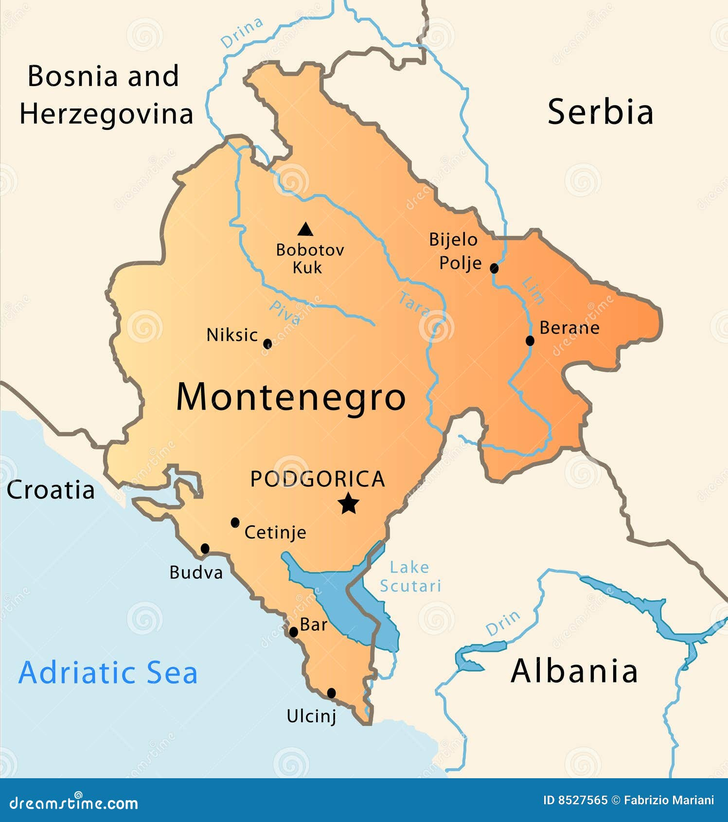 Montenegro Map ~ World Of Map