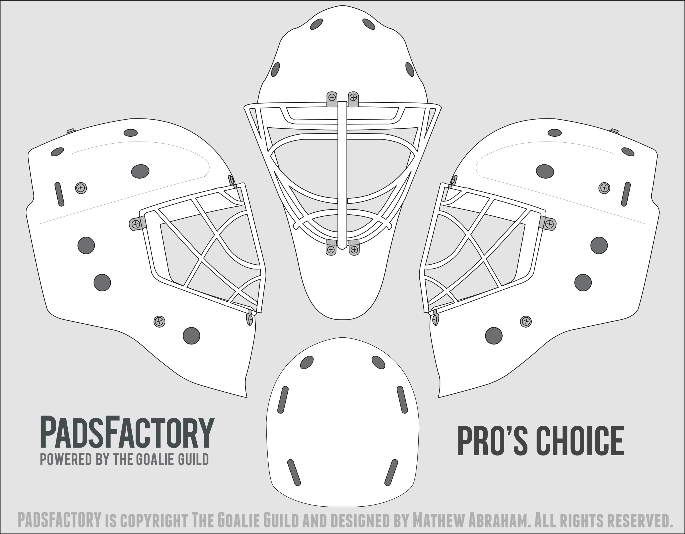 Goalie Helmet Template