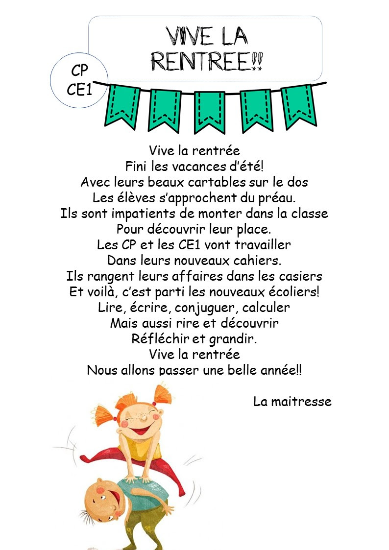 La Rentrée De Poème Christine Fayolle Adindaaa: Poésie La Rentrée De Poème