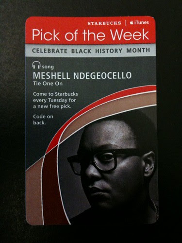 Starbucks iTunes Pick of the Week - Meshell Ndegeocello - Tie One On #fb