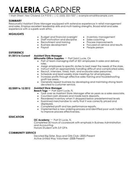 17-sample-resume-for-retail-assistant-with-no-experience-background