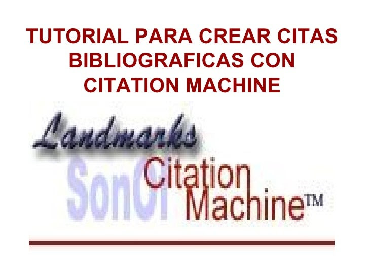 Citation Machine Issn