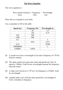 Wave Speed Equation Practice Problems Key Answers / Velocity And