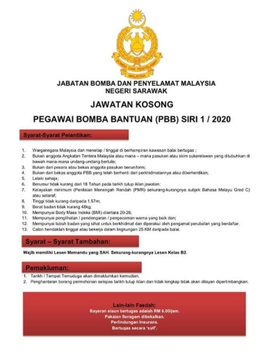 Borang 3 Pembaharuan Perakuan Bomba / Kadet Bomba Kuala Lumpur Isi