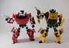 Transformers Lambor Henkei (Sideswipe) - modo robot vs. Sunstreaker (by mdverde)
