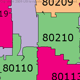 Downtown Denver Zip Code Map