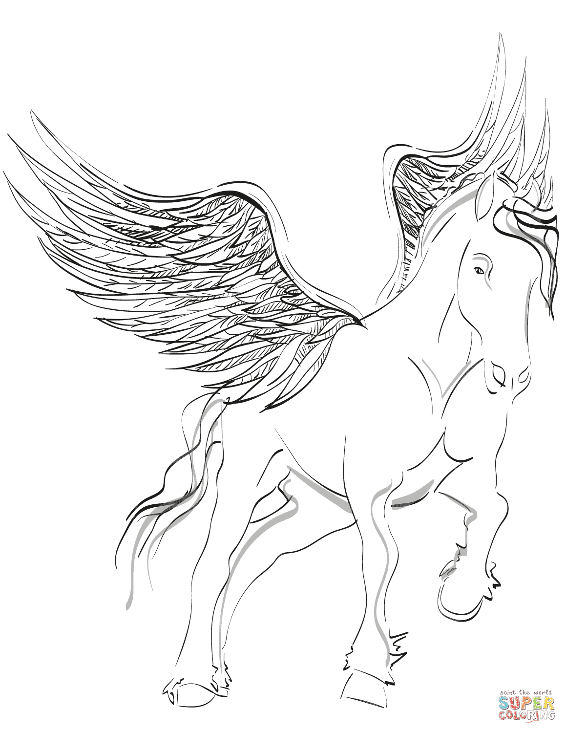 Malvorlage kostenlos pegasus Idea