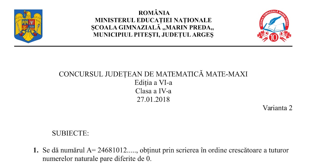 Subiecte Olimpiada Matematica Clasa 5 Etapa Pe Scoala