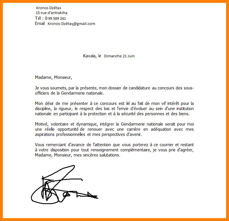 Lettre De Motivation Pour Gendarmerie Reserviste Soalan Bc  My XXX Hot