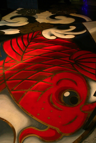 Floor "tattoo" by Chris Garver of Miami Ink