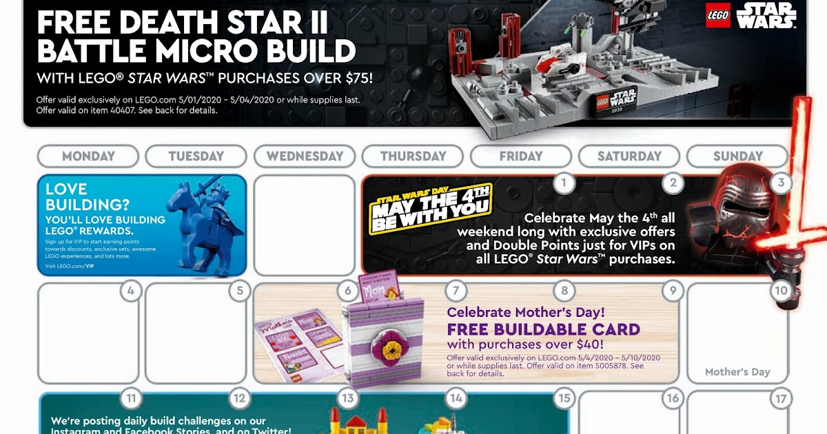 lego calendar may 2021