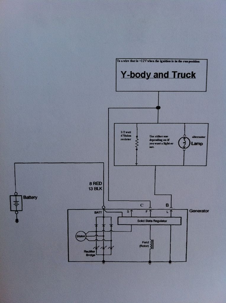 Two Wire Alternator Wiring Diagram - Wiring Diagrams