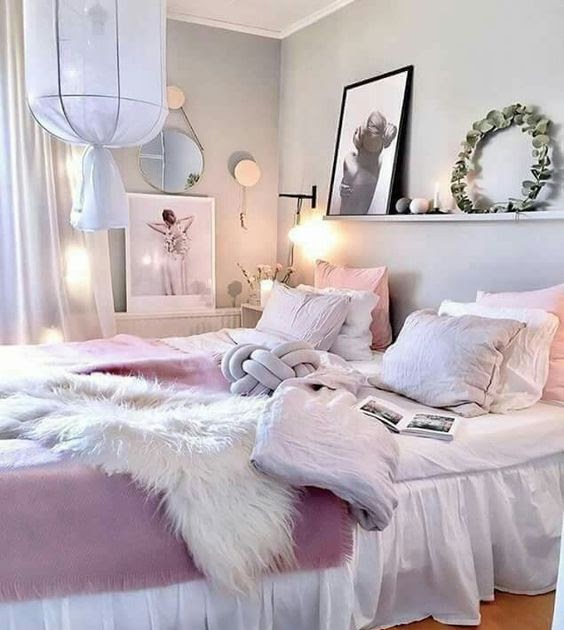 Aesthetic Baddie Cozy White Bedroom Decor | aesthetic elegants